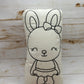 Bunny in Dress Doodle Doll
